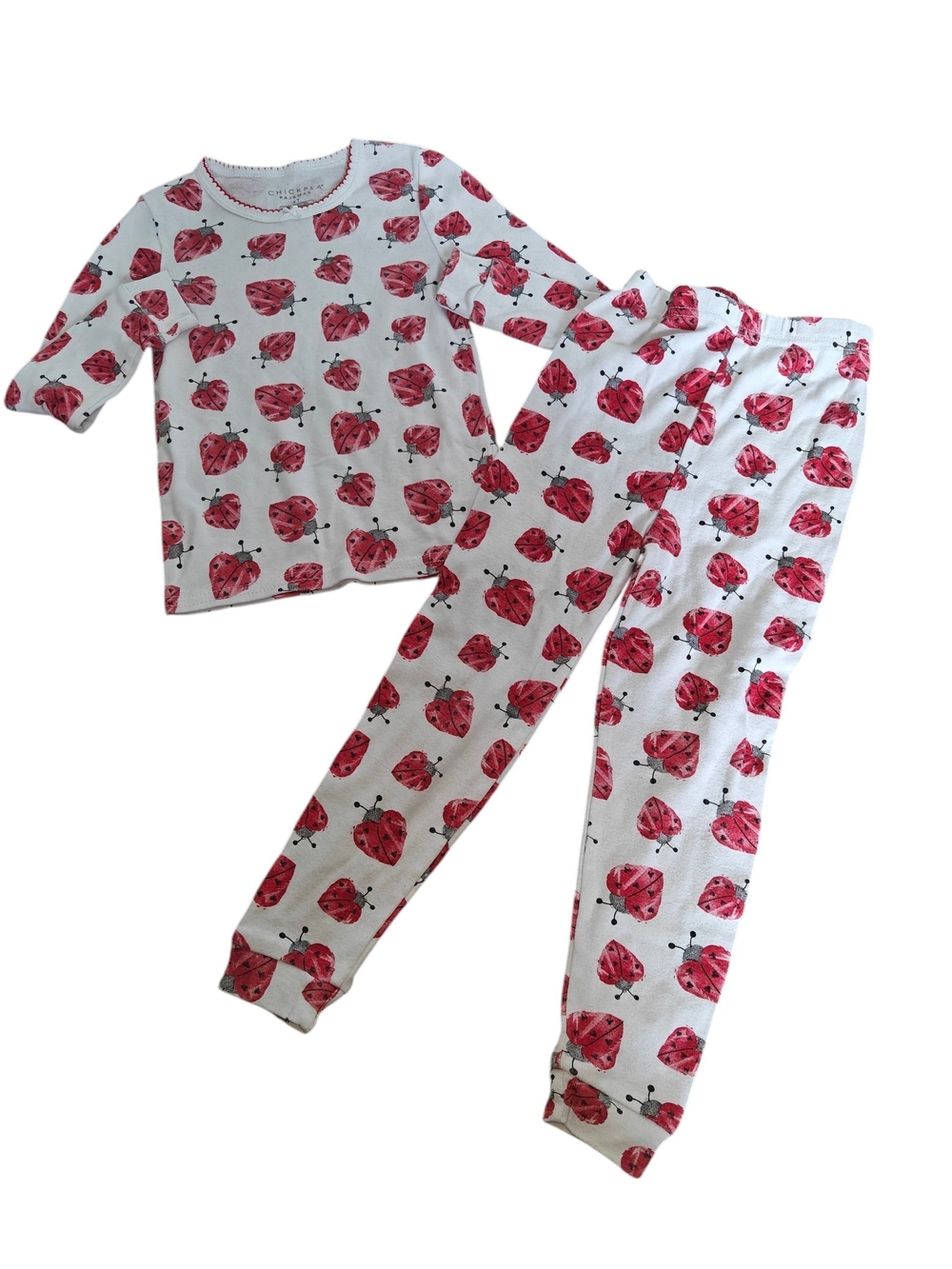 Chickpea Lady Bug Pajama Set Toddler Size 4T